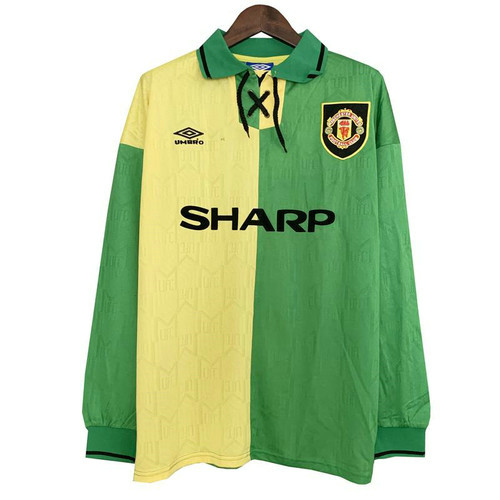 manica lunga maglia manchester united seconda 1992-1994 uomo