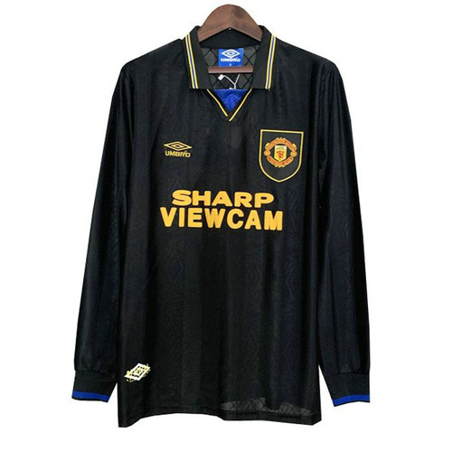 manica lunga maglia manchester united seconda 1994 uomo