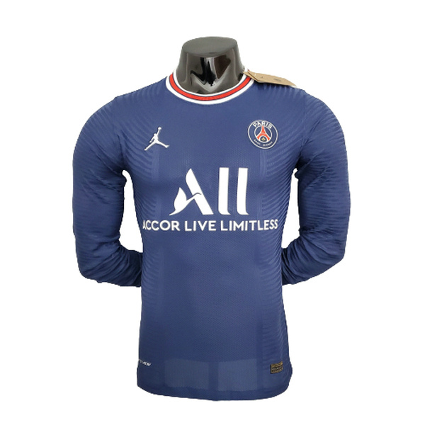 manica lunga prima maglia psg player 2021 2022 blu uomo