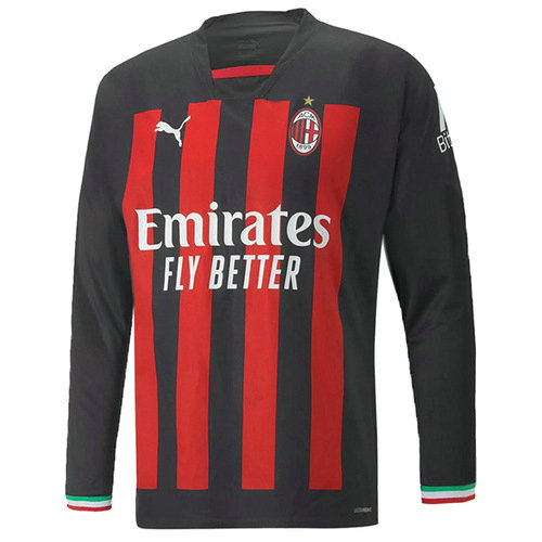 maniche lunghe prima maglia ac milan 2022-2023 uomo