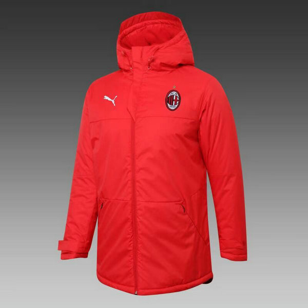 moda cappotto cotone ac milan 2021 2022 rosso uomo