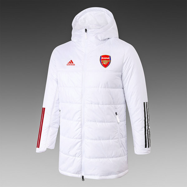 moda cappotto cotone arsenal 2021 2022 bianco uomo