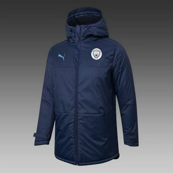 moda cappotto cotone manchester city 2021 22 blu uomo