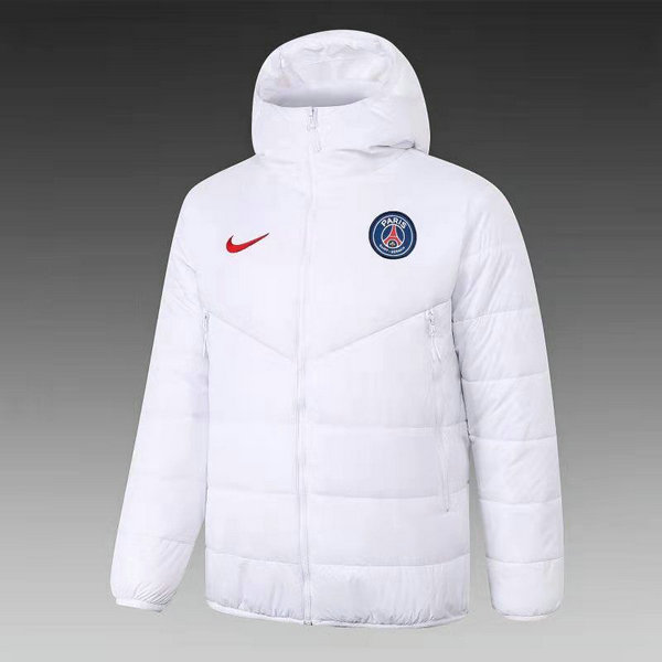 moda cappotto cotone psg 2021 2022 bianco uomo