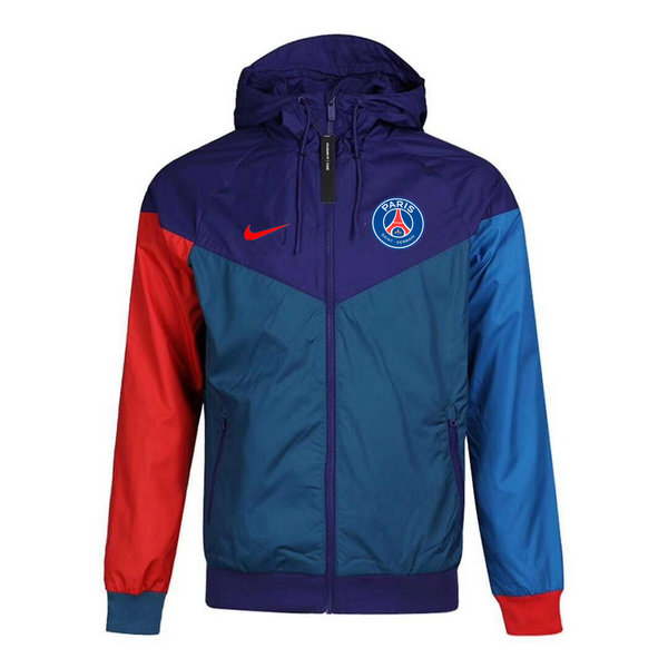 moda giacca a vento psg 2021 22 blu verde uomo