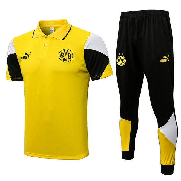 moda maglietta polo borussia dortmund completo 2021 2022 giallo uomo