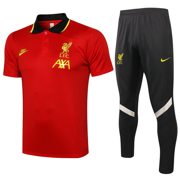 moda maglietta polo liverpool completo 2022 rosso uomo