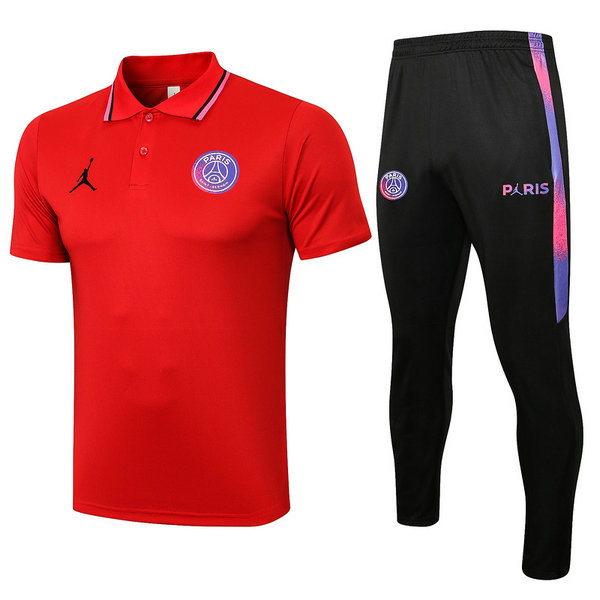 moda maglietta polo psg completo 2021 22 rosso uomo