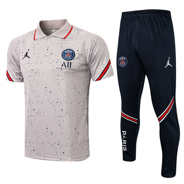 moda maglietta polo psg completo 2022 grigio uomo