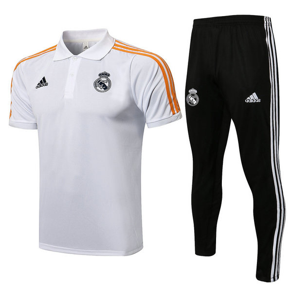 moda maglietta polo real madrid completo 2021 2022 bianco uomo