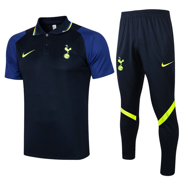 moda maglietta polo tottenham hotspur completo 2021 2022 nero uomo