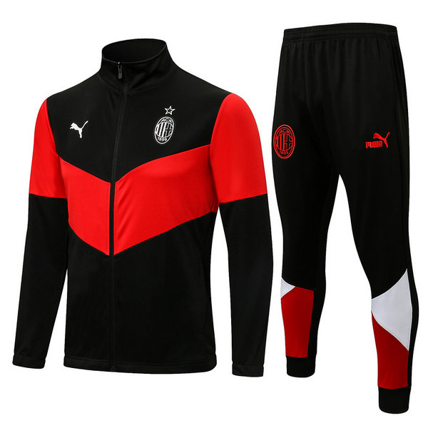 moda tuta sportiva ac milan completo 2021 2022 nero uomo