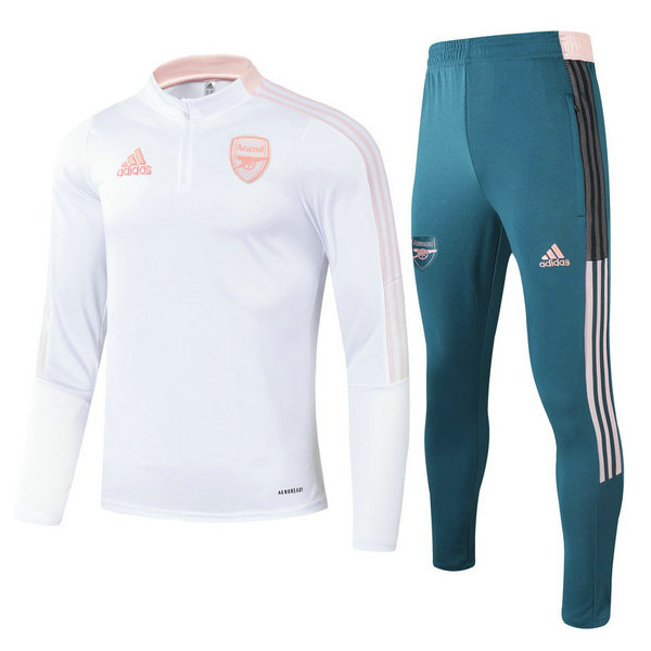 moda tuta sportiva arsenal completo 2021 2022 bianco bambino