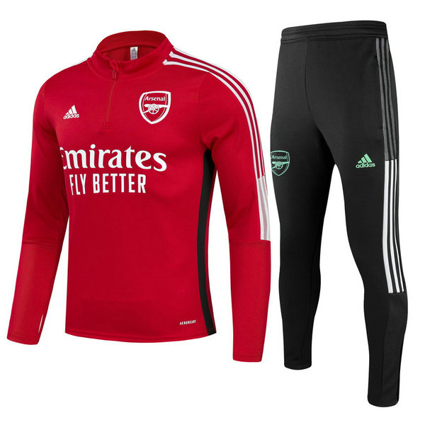 moda tuta sportiva arsenal completo 2021 22 rosso bambino