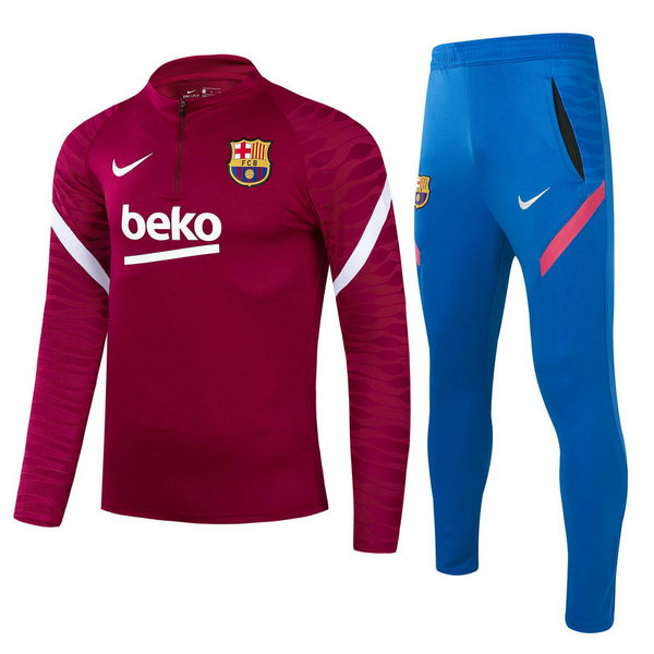 moda tuta sportiva barcellona completo 2021 2022 rosso bambino