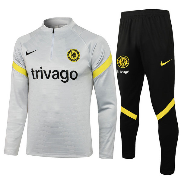 moda tuta sportiva chelsea completo 2021 2022 grigio uomo