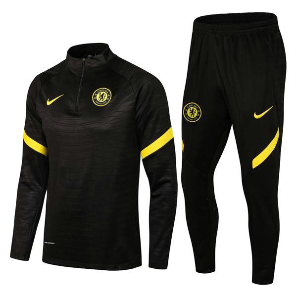 moda tuta sportiva chelsea completo 2021 2022 nero uomo