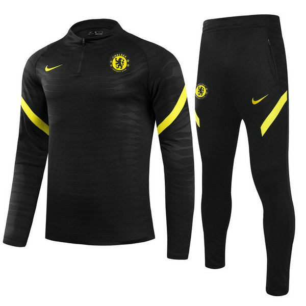 moda tuta sportiva chelsea completo 2021 22 nero bambino