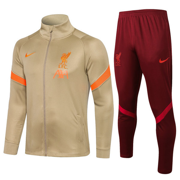 moda tuta sportiva liverpool completo 2021 2022 giallo uomo