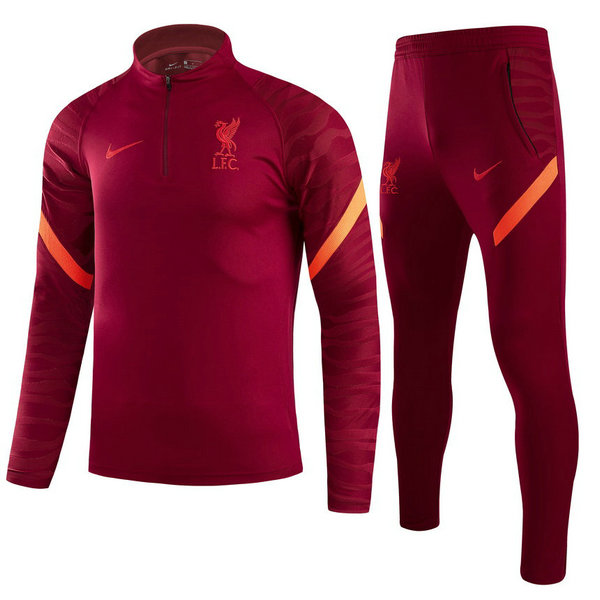 moda tuta sportiva liverpool completo 2021 2022 rosso bambino