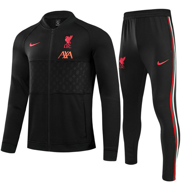 moda tuta sportiva liverpool completo 2021 22 nero bambino