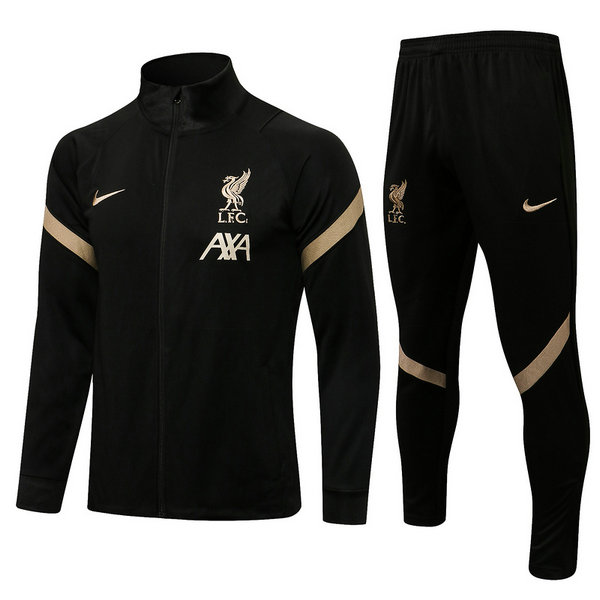 moda tuta sportiva liverpool completo 2021 22 nero uomo