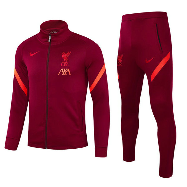 moda tuta sportiva liverpool completo 2021 22 rosso bambino