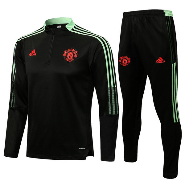 moda tuta sportiva manchester united completo 2021 22 nero uomo