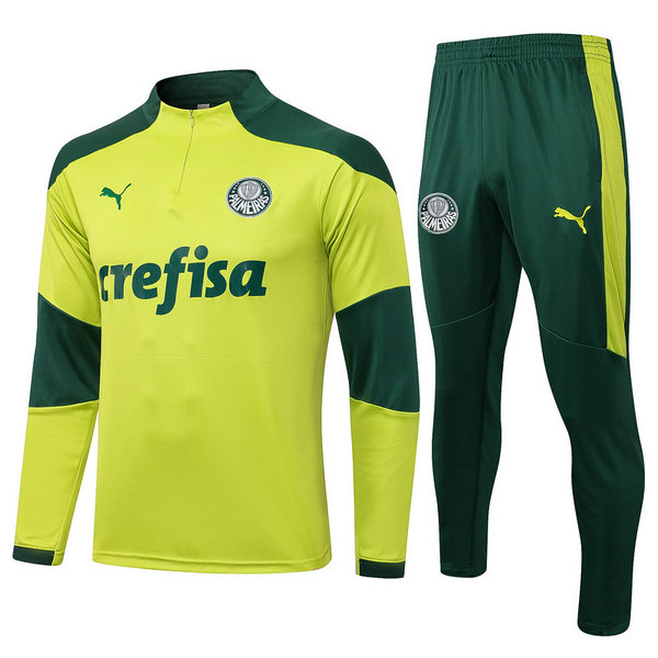 moda tuta sportiva palmeiras completo 2021 2022 giallo uomo