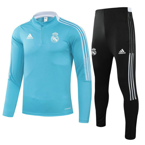 moda tuta sportiva real madrid completo 2021 2022 blu bambino