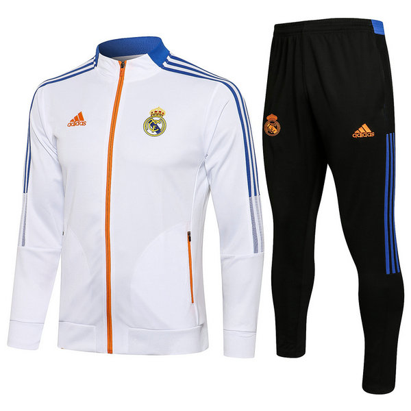 moda tuta sportiva real madrid completo 2021 22 bianco uomo