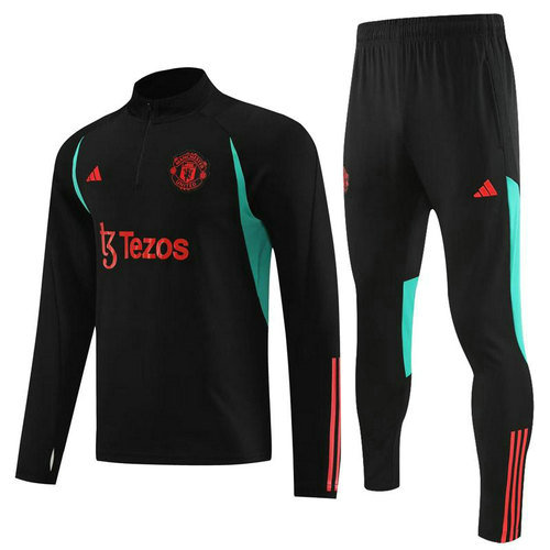 nero tuta da calcio manchester united z28 2023-2024 uomo