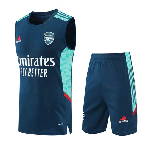 pantaloncini + canotta arsenal 2022-2023 blu scuro uomo