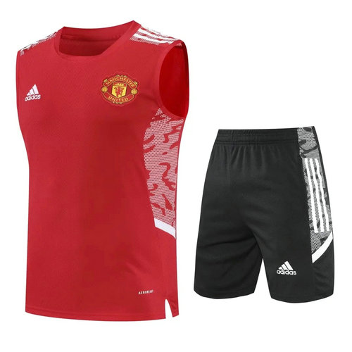 pantaloncini + canotta manchester united 2022-2023 rosso uomo