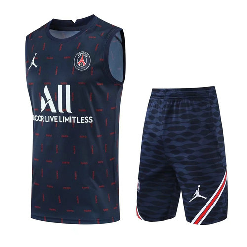 pantaloncini + canotta paris saint germain 2022-2023 nero uomo