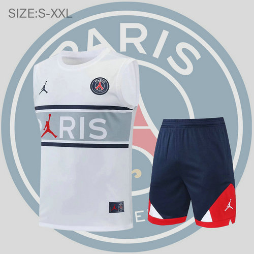 pantaloncini + canotta paris saint germain 2022-2023 striscia grigia bianca uomo