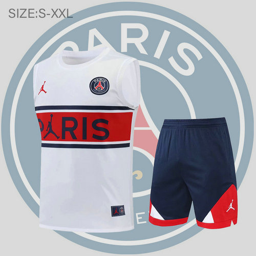 pantaloncini + canotta paris saint germain 2022-2023 striscia rossa bianca uomo