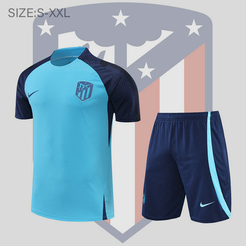 pantaloncini + maniche corte atletico madrid 2022-2023 blu uomo