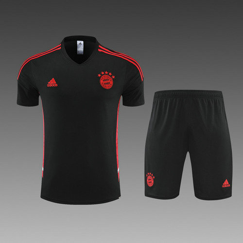 pantaloncini + maniche corte bayern munich 2022-2023 nero uomo