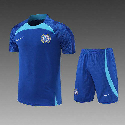 pantaloncini + maniche corte chelsea 2022-2023 blu uomo