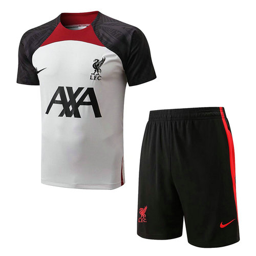 pantaloncini + maniche corte liverpool 2022-2023 bianco uomo