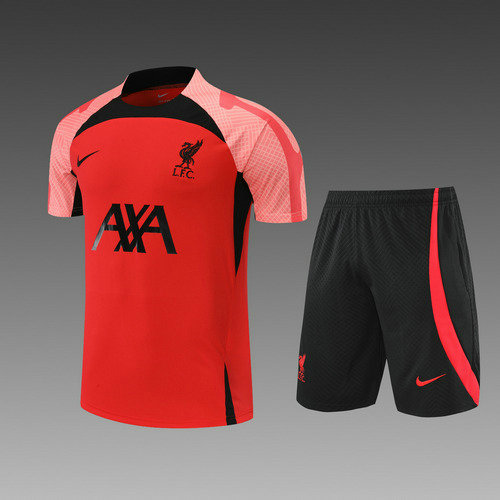 pantaloncini + maniche corte liverpool 2022-2023 rosso uomo