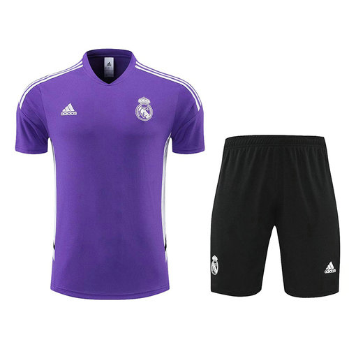 pantaloncini + maniche corte real madrid 2022-2023 viola uomo