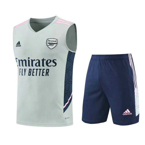 pantaloni + gilet arsenal grigio 2022-2023 uomo