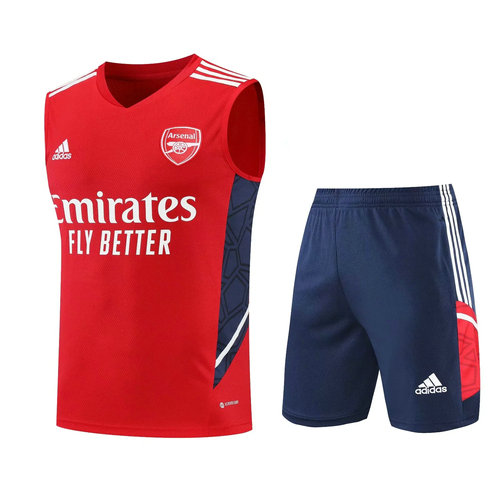 pantaloni + gilet arsenal rosso 2022-2023 uomo