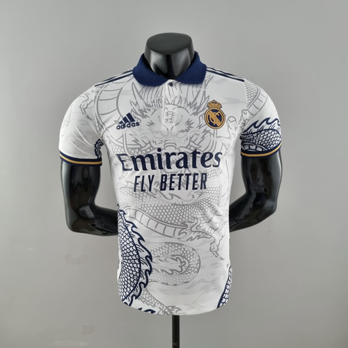 player version chinese dragon maglia real madrid bianca 2022-2023 uomo