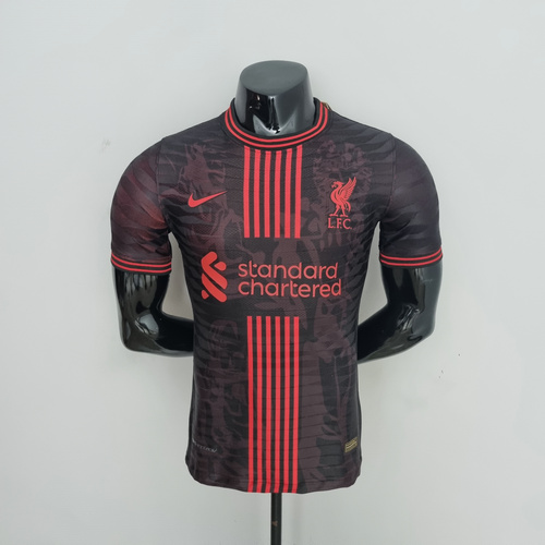 poco prezzo formazione maglia rosso nero liverpool 2022-2023 uomo