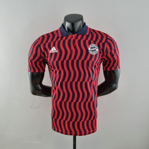 polo maglia bayern munchen rosso nero 2022-2023 uomo