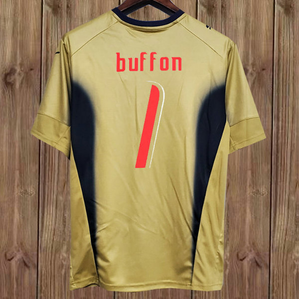 portiere maglia buffon 1 italia 2006 giallo uomo