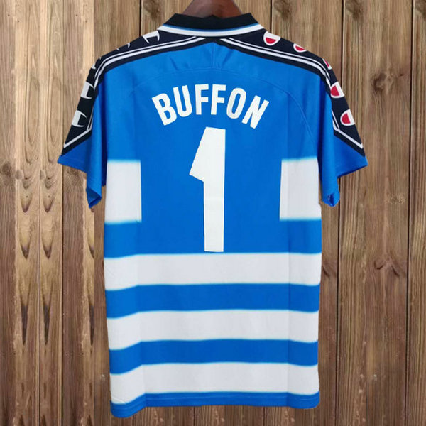 portiere maglia buffon 1 parma 1999-2000 blu uomo